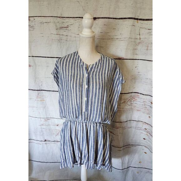 Rails Angelina Boracay Stripe Linen Dress Size Large - Picture 3 of 8